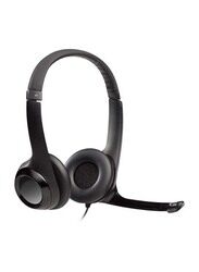 Logitech H390 On-Ear Headset with External Mic, Black