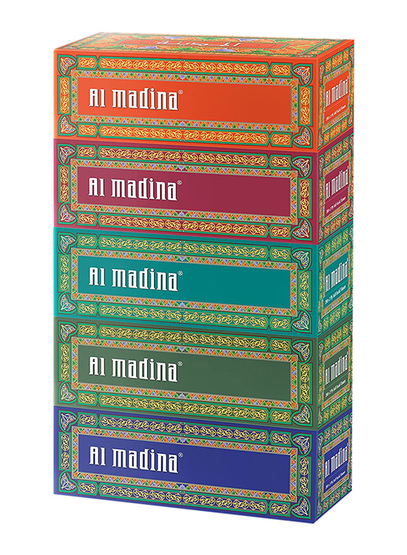 Al Madina Facial Tissue, 5 Boxes x 200 Sheets x 2 Ply