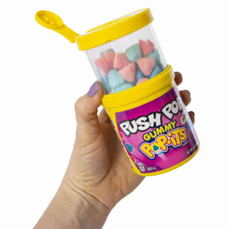 

General Candy Push Pop Gummy Pop-Its Candy,Gluten-Free, Assorted Fruity Flavors, 2.0 oz Regular Size Container