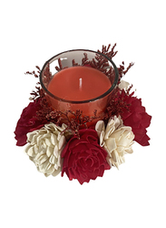 Eco Flowers Handcrafted Rose Candles with Eco Dried Flowers, Rose