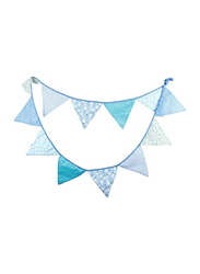 Cherrypick Handcrafted Bunting Flag Banner, 22cm, Blue