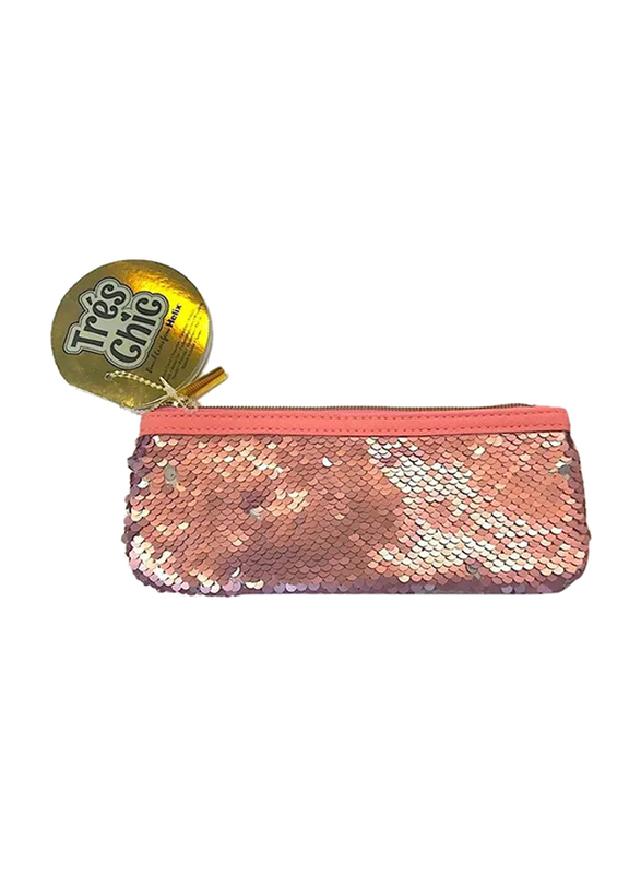 Helix Oxford Pencil Pouch Glitter, Gold/Pink