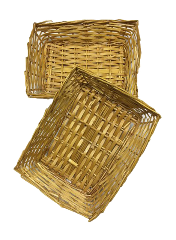 Mindset 2-Piece Woven Handmade Multipurpose Basket Set, Brown