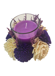 Eco Flowers Handcrafted Candles with Eco Dried Flowers, Lavender