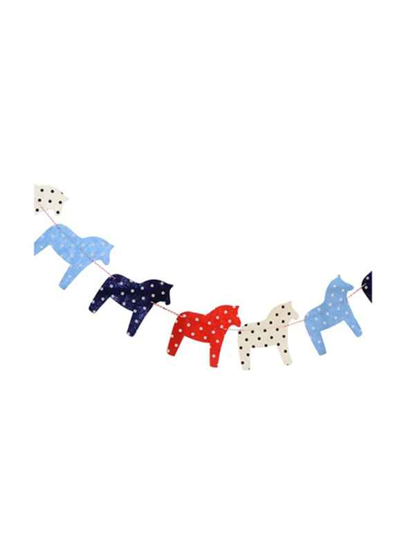 

Cherrypick Handcrafted Bunting Horse Flag Banner, 22cm, Multicolour