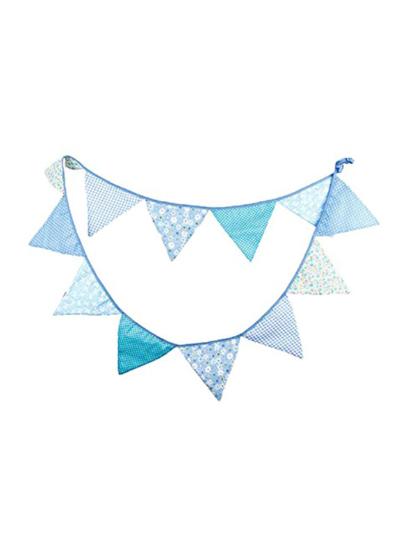 

Cherrypick Handcrafted Bunting Flag Banner, 22cm, Blue