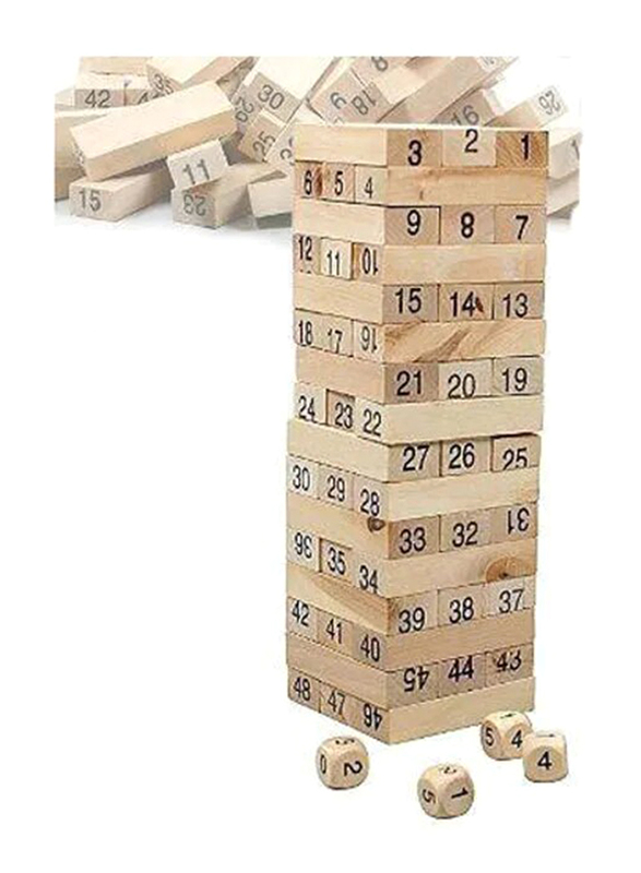 Mindset Wooden Stacker Jenga Game, 54 Pieces, Ages 5+