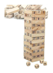 Mindset Wooden Stacker Jenga Game, 54 Pieces, Ages 5+