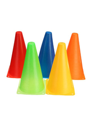 Mindset 6-Piece Plastic Multipurpose Training Cone Set, Multicolour