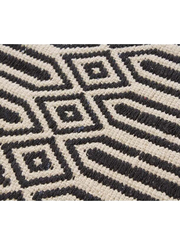 Cherrypick Rectangle Cotton Runner Rug, Black/White