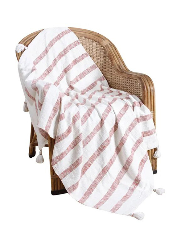 Cherrypick Cotton Throw with Tassels, Assorted Colour