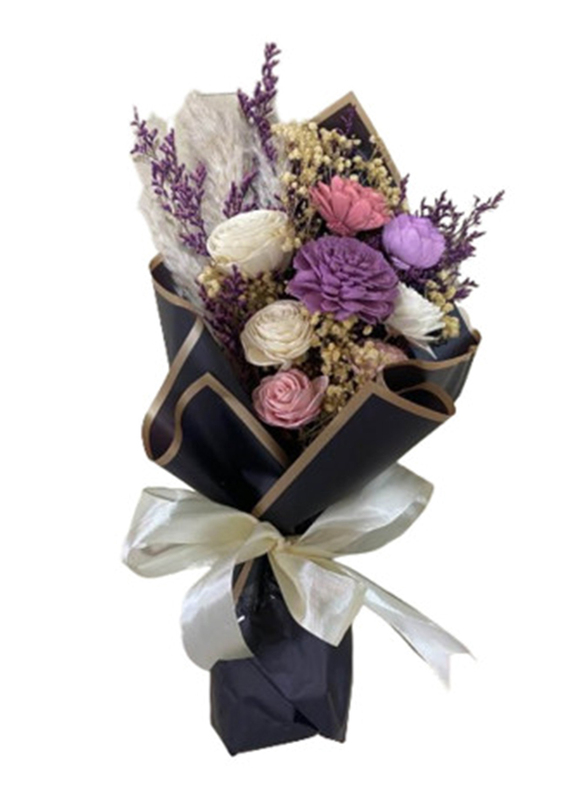 Eco Flowers Lilac Skies Flowers Bouquet, Multicolour