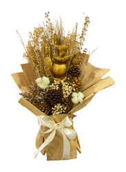 Eco Flowers Golden Charm Dried Flowers Bouquet, Gold