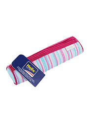 Helix Oxford Candy Stripe Pencil Pouch, Pink/Blue