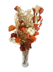 Eco Flowers Autumn Dried Flowers in Vase, Multicolour