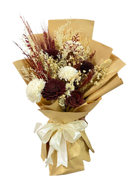 

Eco Flowers Red Beloved Dried Flowers Bouquet, Red
