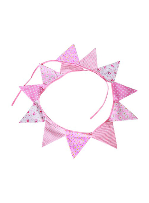 

Cherrypick Handcrafted Bunting Flag Banner, 22cm, Pink