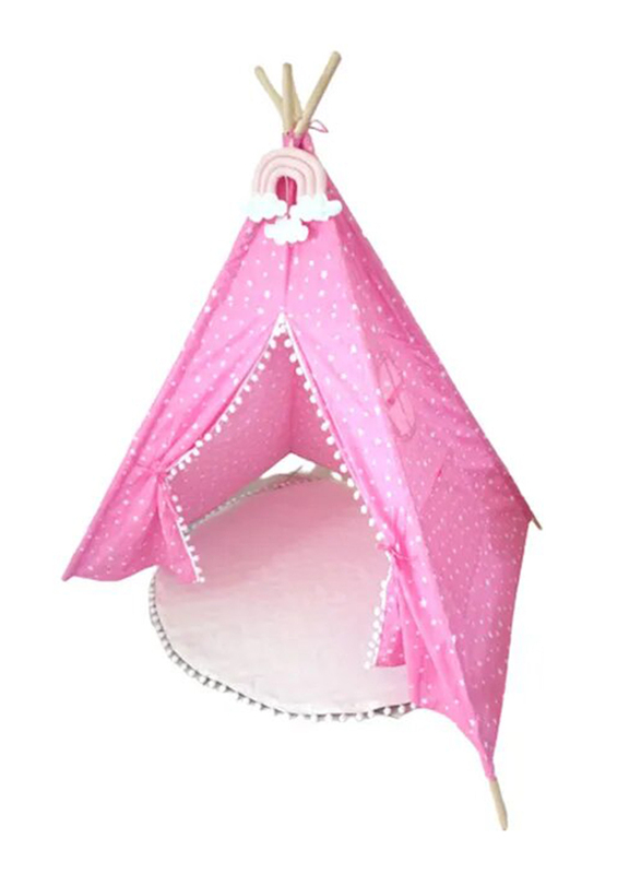 Cherrypick Star Cotton Teepee with Mat, Pink