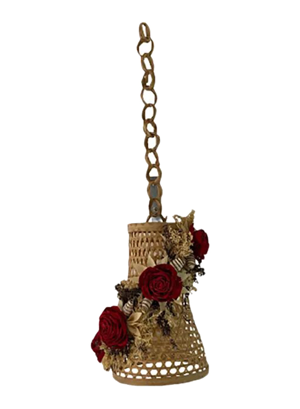 Eco Flowers Hanging Stand Lamp, Brown/Red