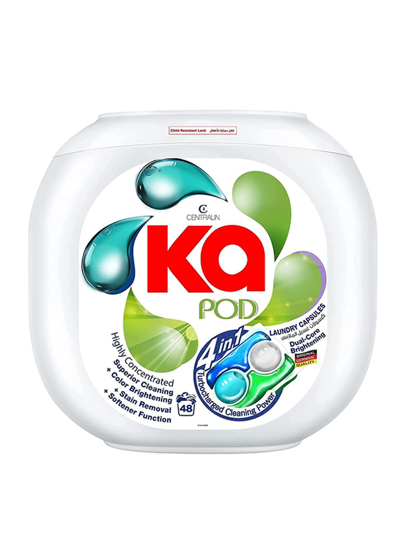 Ka 4-in-1 Anti-Bacterial Laundry Detergent Pods, 48 Capsules