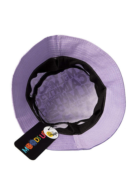 BiggDesign Moods Up Calm Bucket Hat for Women, One Size, Purple