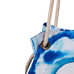Biggdesign Anemoss Tide Beach Shoulder Bag for Women, Blue/White