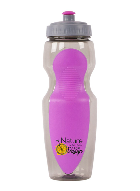 Biggdesign 700ml Nature Plastic Water Bottle, Purple/Clear