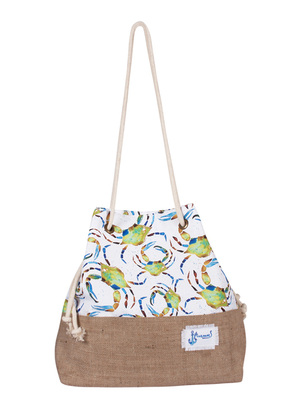 Biggdesign Anemoss Crab Beach Shoulder Bag for Women, White