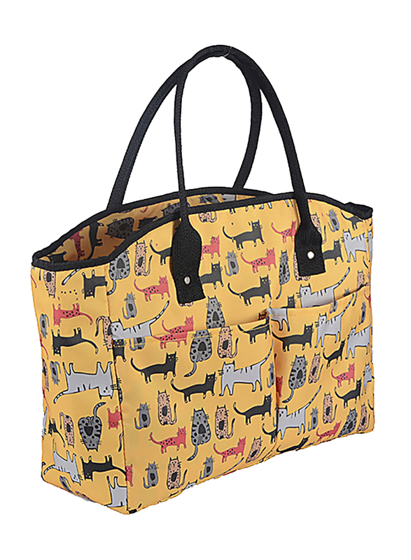 Biggdesign Cats Insulated Tote Bag, Yellow