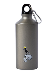 Biggdesign 600ml King Raven Aluminium Water Bottle, Silver
