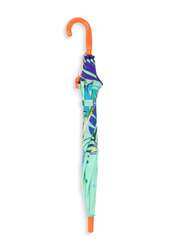 Milk & Moo Jungle Friends 8 Ribs Folding Umbrella with Whistle for Children, Multicolour