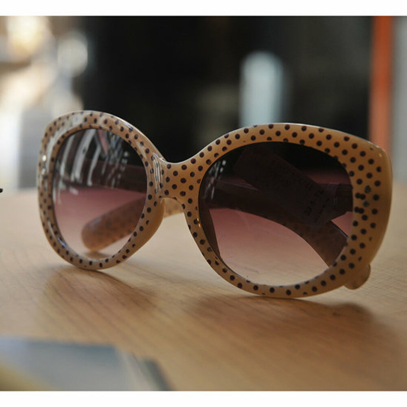 Xoom Vision Full-Rim Cat Eye Beige Sunglasses for Women, Purple Lens, P124744
