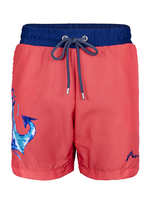 

Anemoss Anchor Swim Trunk Shorts for Men, M, Coral