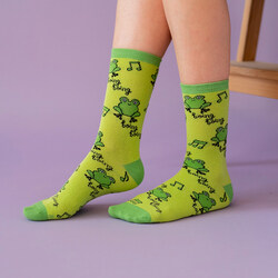 Milk & Moo Cacha Frog and Sangaloz Mother Socks for Women, 4 Pairs, Multicolour