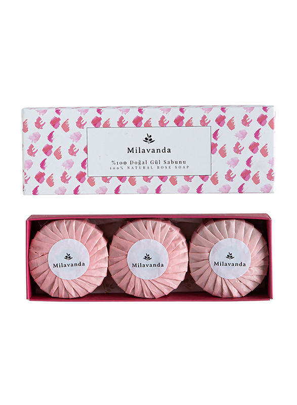 Milavanda Rose Soap, 3 Pieces