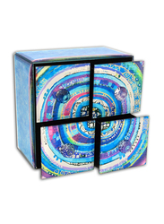 Biggdesign Women's Glass Jewelry Box with 4 Drawers, Multicolour