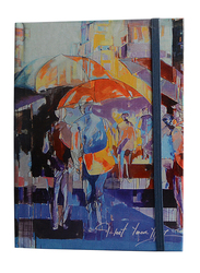 BiggDesign Umbrellas Notebook, 96 Striped Sheets, Multicolor