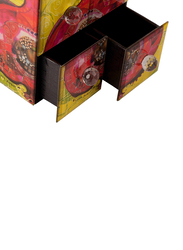 Biggdesign Women's Glass Jewelry Box with 4 Drawers, Multicolour