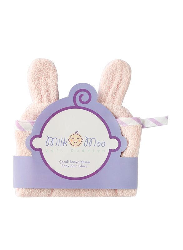 Milk&Moo Chancin Bath Glove for Babies, Newborn, Pink