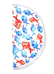 Anemoss Aquarium Round Beach Towel, Multicolour