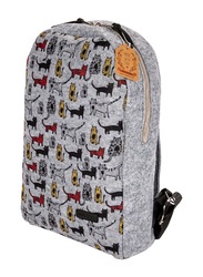 Biggdesign Cats Zippered Felt Backpack Unisex, Multicolour