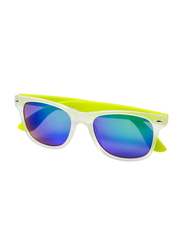 US Basic UV Protection Full-Rim Wayfarer Yellow Sunglasses Unisex, Blue Lens, PFC10037601