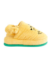 Milk&Moo Cotton Bath House Kids Slippers, 5-6 Years, Yellow/Green