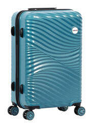 Biggdesign Lightweight Moods Up Carry On Luggage with Spinner Wheel and Lock System, Steel Blue, 28-Inch