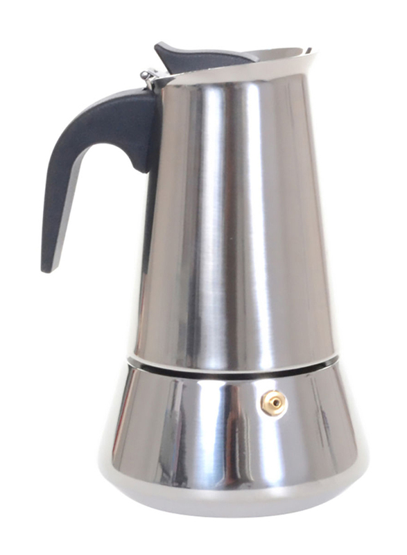 Biggcoffee 300ml Jun-6 Espresso Coffee Maker, Black/Silver