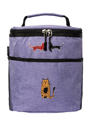 Biggdesign Cats Insulated Lunch Bag, Purple