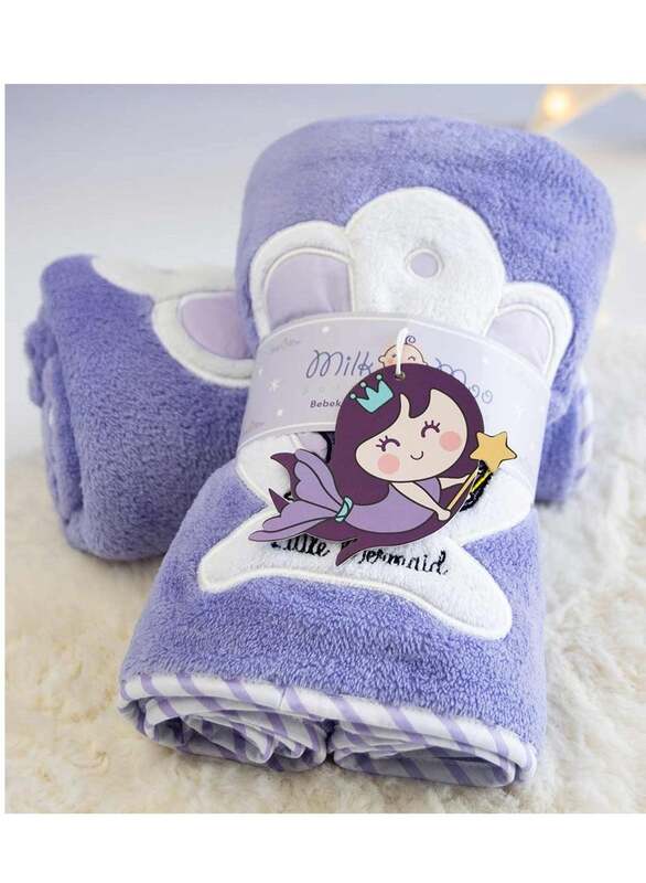 Milk & Moo Little Mermaid Ultra Soft Swaddle Baby Blanket, Newborn, Blue
