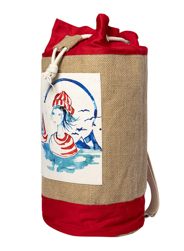 BiggDesign Anemoss Sailor Shoulder Bag for Girl, Red/White/Beige