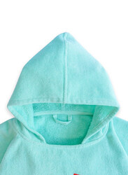 Milk&Moo Sailor Octopus Kids Hooded Poncho Towel, 4-6 Years, Turquoise