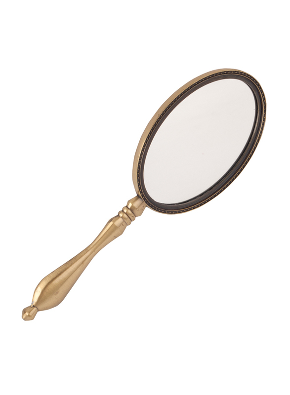 BiggDesign Love Decorated Hand Mirror, Gold